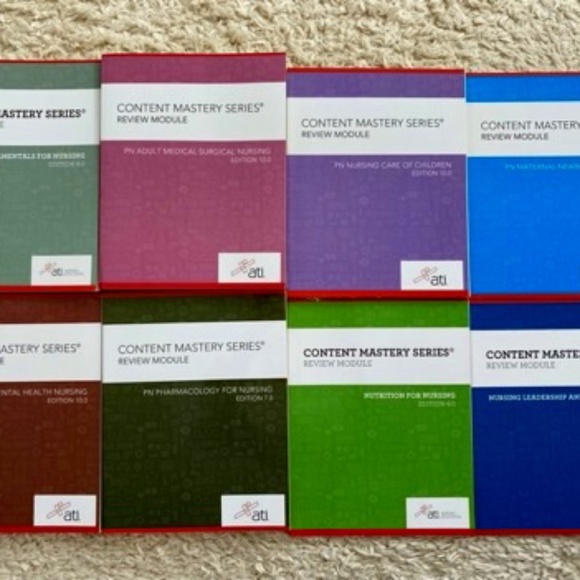 ATI Nursing Books/Content Mastery Series Review Modules/Full set of 8 books